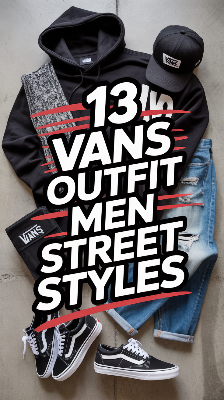 🧢 13 Vans Outfit Men Street Styles