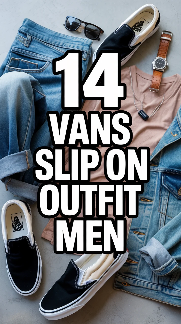 🎒 14 Vans Slip On Outfit Men