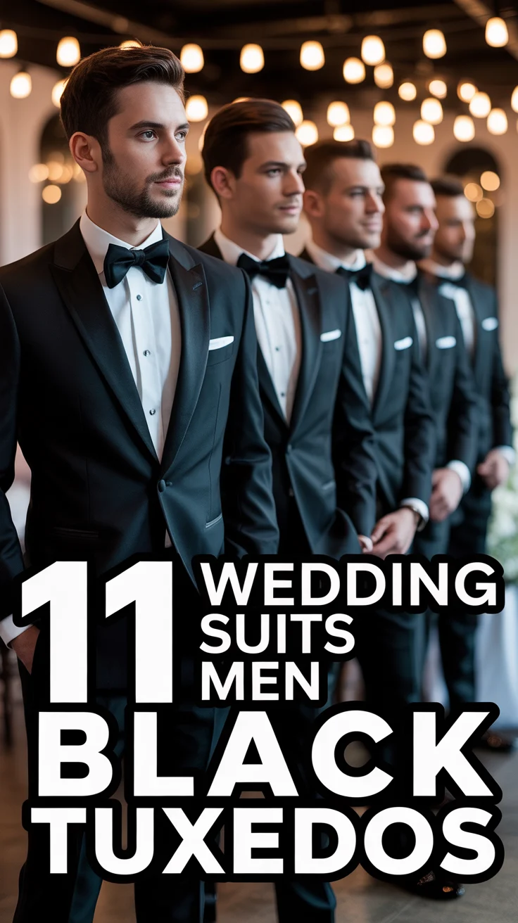 🤵 11 Wedding Suits Men Black Tuxedos