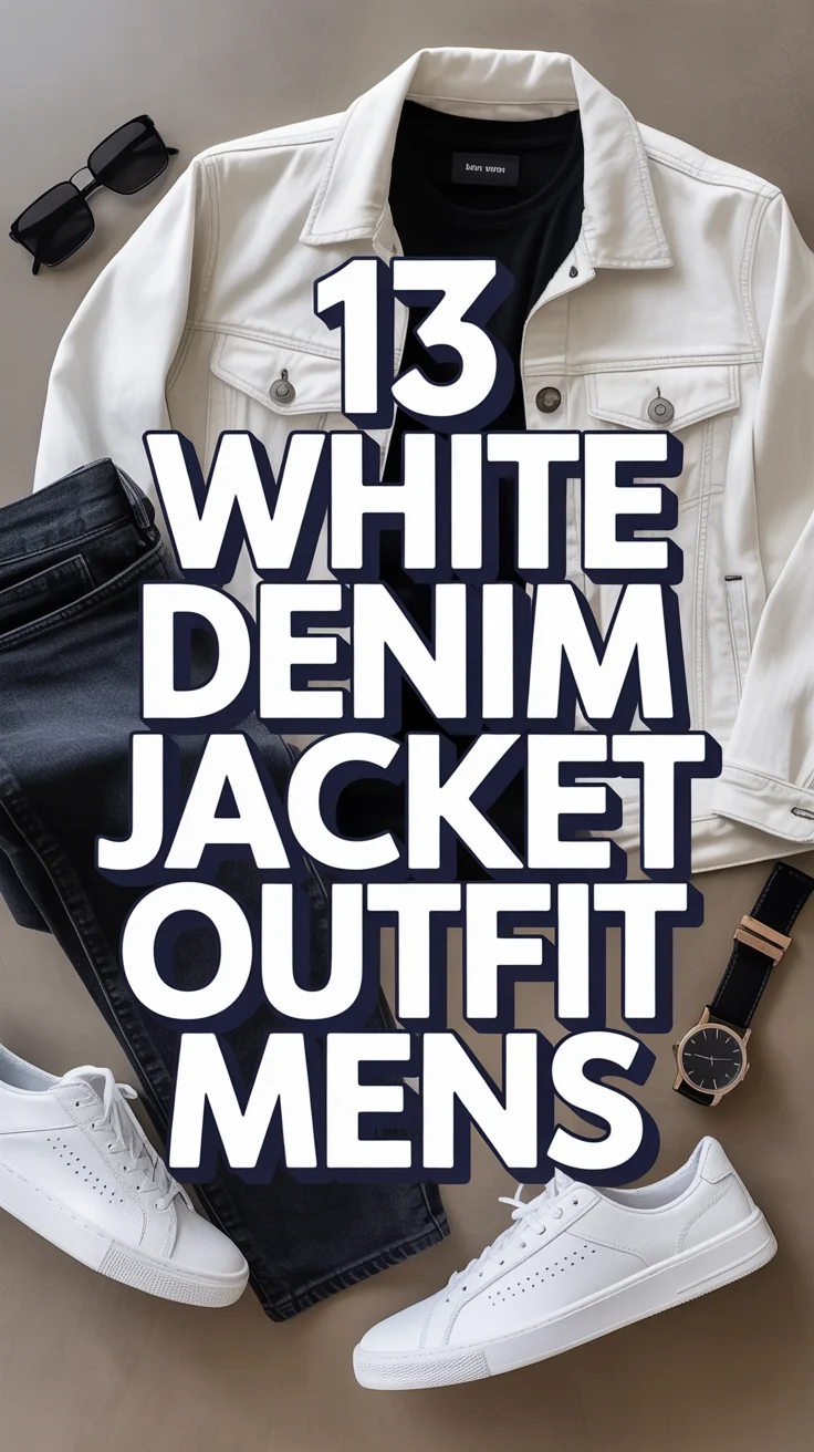 🧥 13 White Denim Jacket Outfit Mens