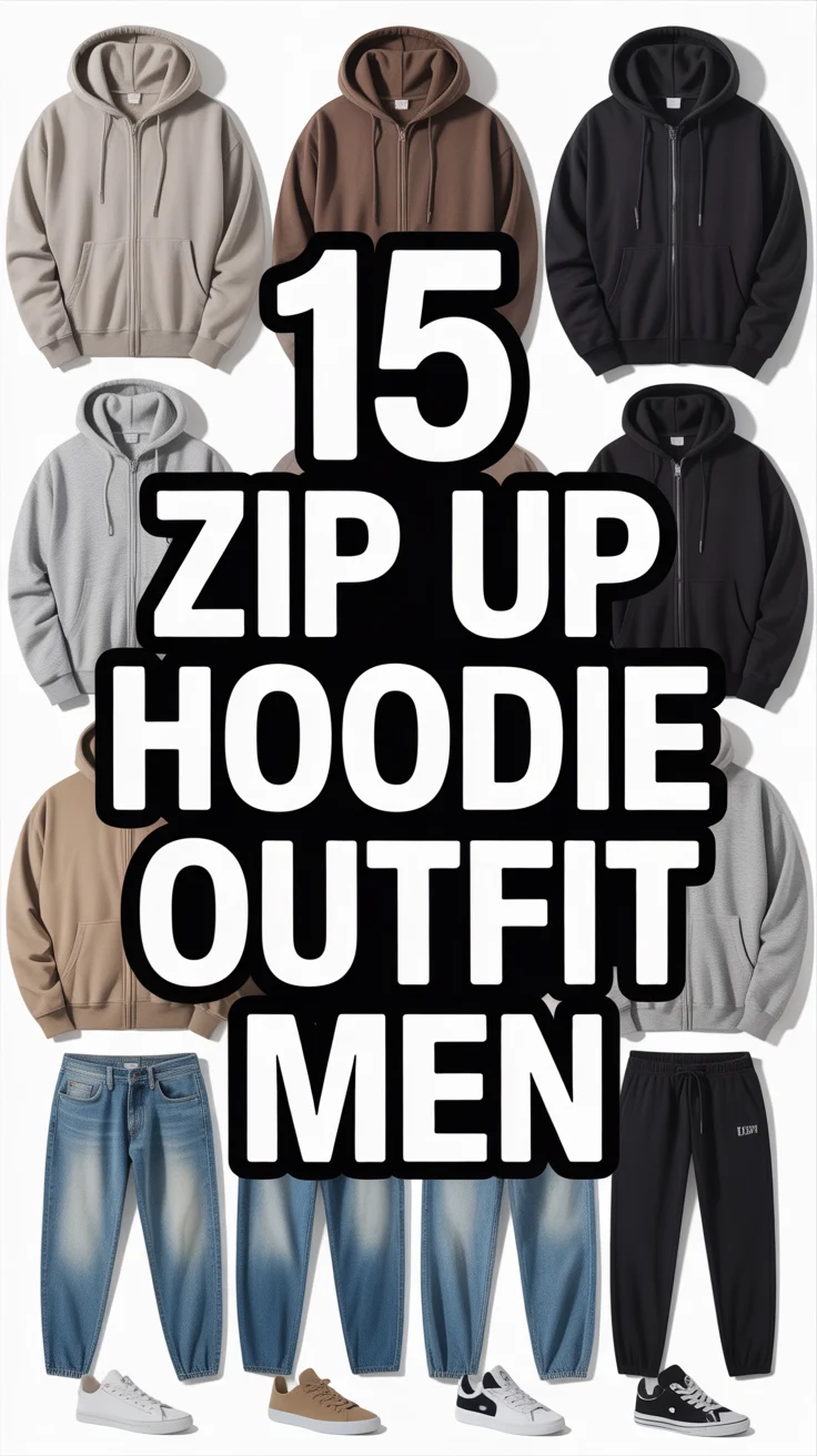 🧥 15 Zip Up Hoodie Outfit Men