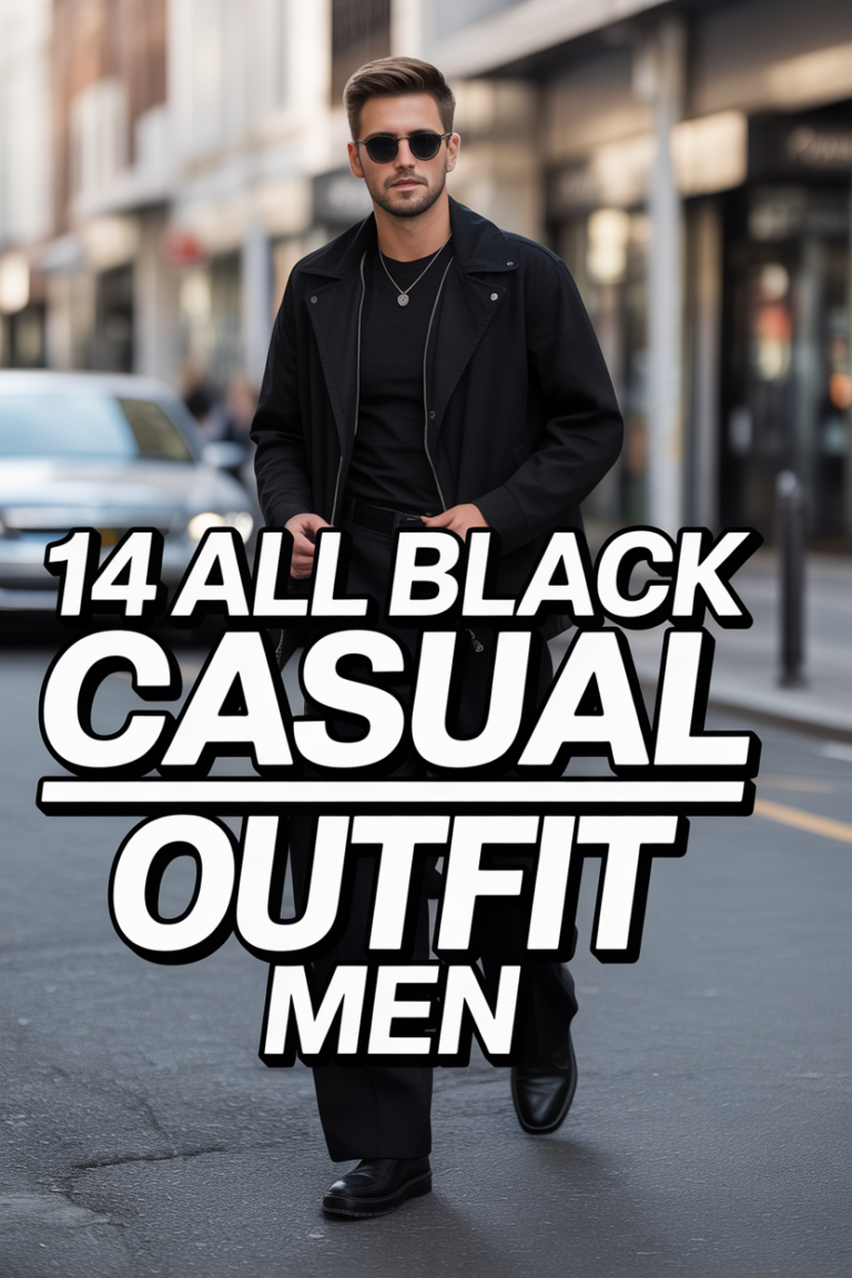 ⚫ 14 All Black Casual Outfit Men