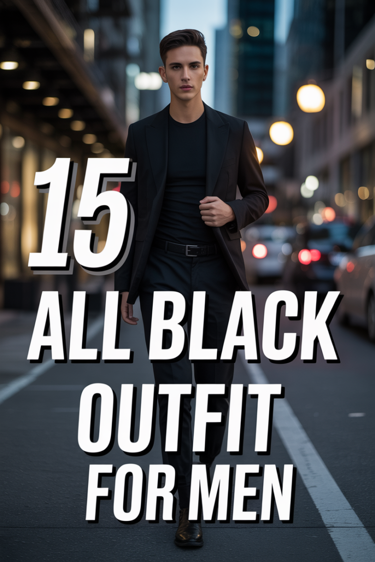 ⚫ 15 All Black Outfit For Men