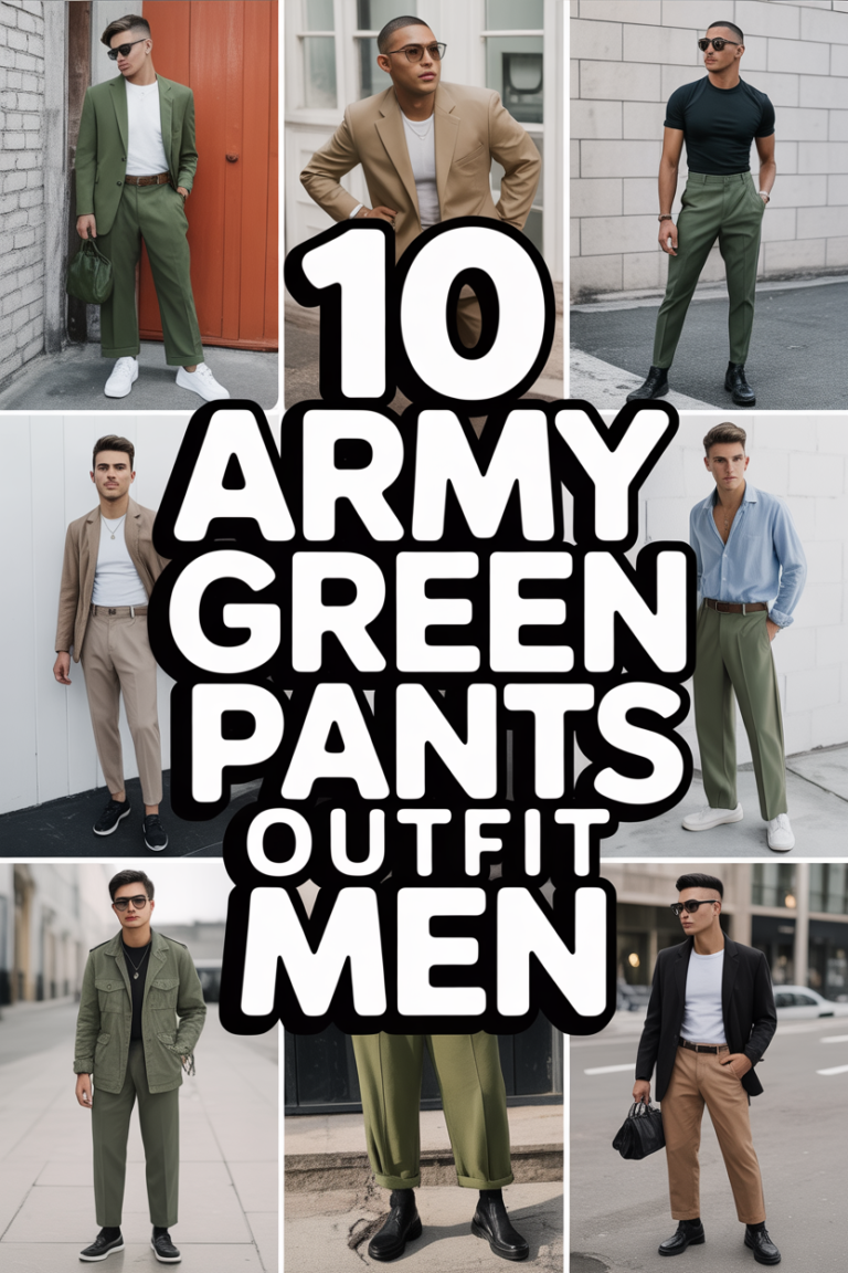 ⭐ 10 Army Green Pants Outfit Men