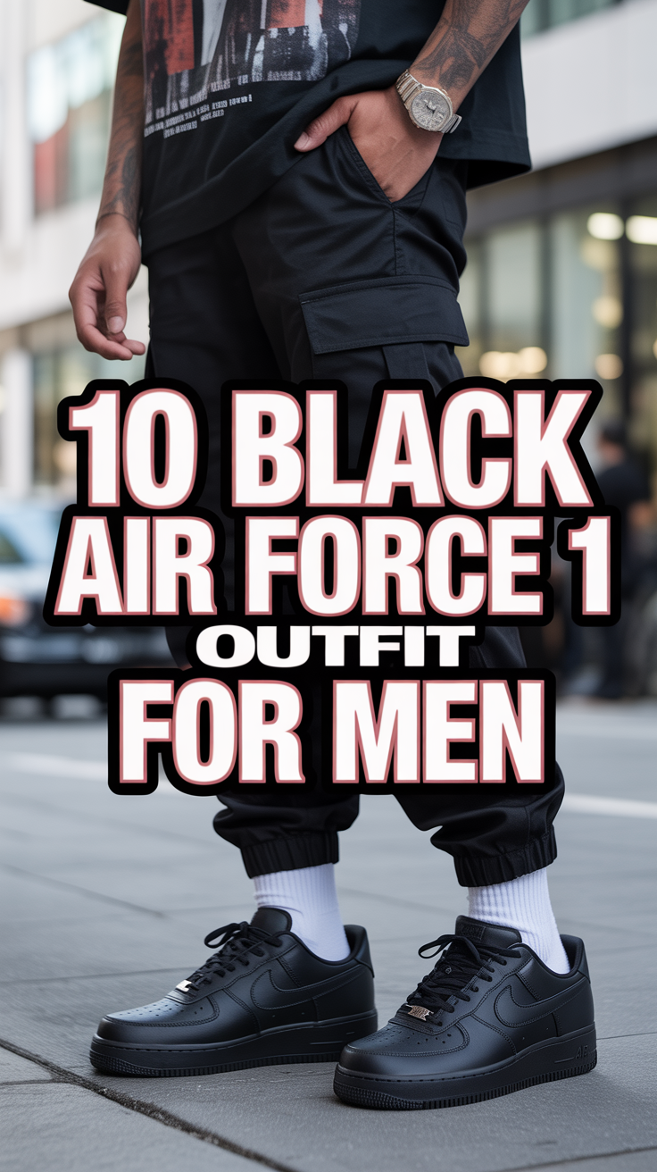 👟 10 Black Air Force 1 Outfit For Men