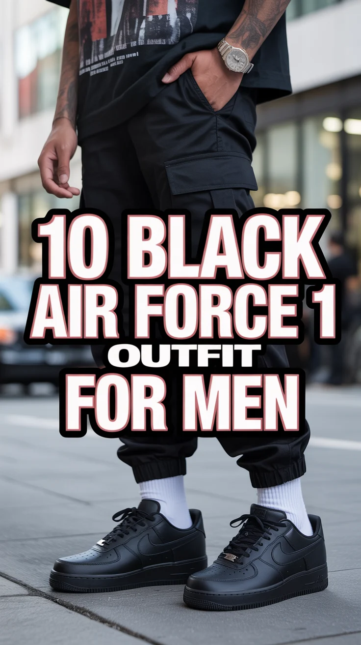 👟 10 Black Air Force 1 Outfit For Men