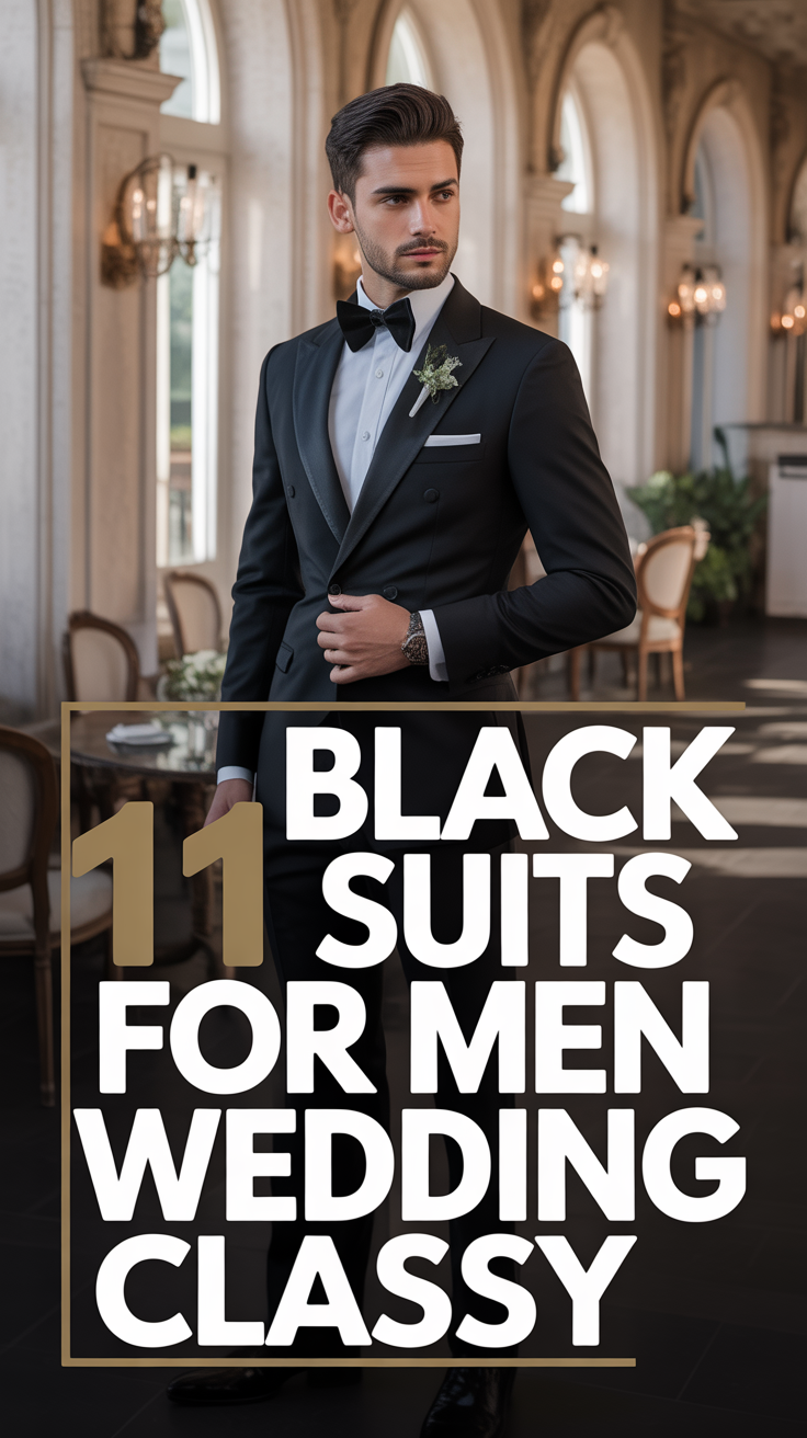 🎩 11 Black Suits For Men Wedding Classy