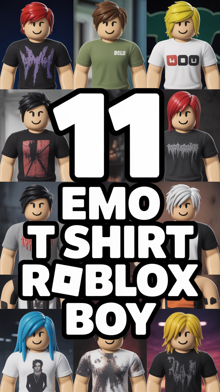 💀 11 Emo T Shirt Roblox Boy