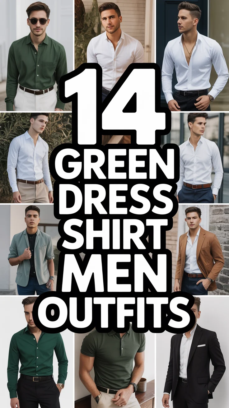 👕 14 Green Dress Shirt Men Outfits