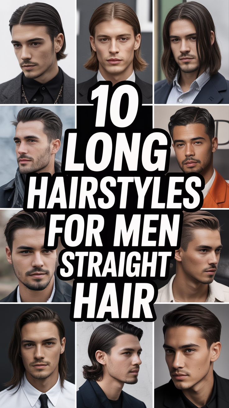 💇‍♂️ 10 Long Hairstyles For Men Straight Hair