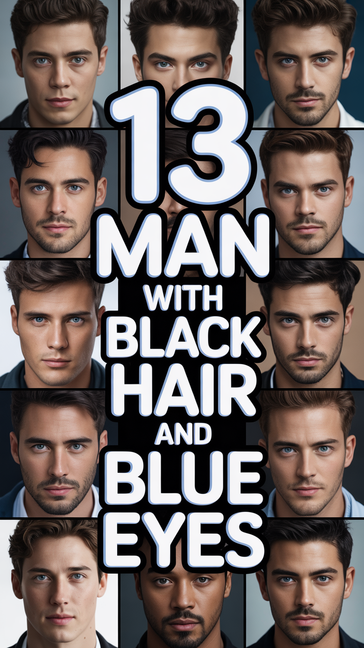 ✨ 13 Man With Black Hair And Blue Eyes