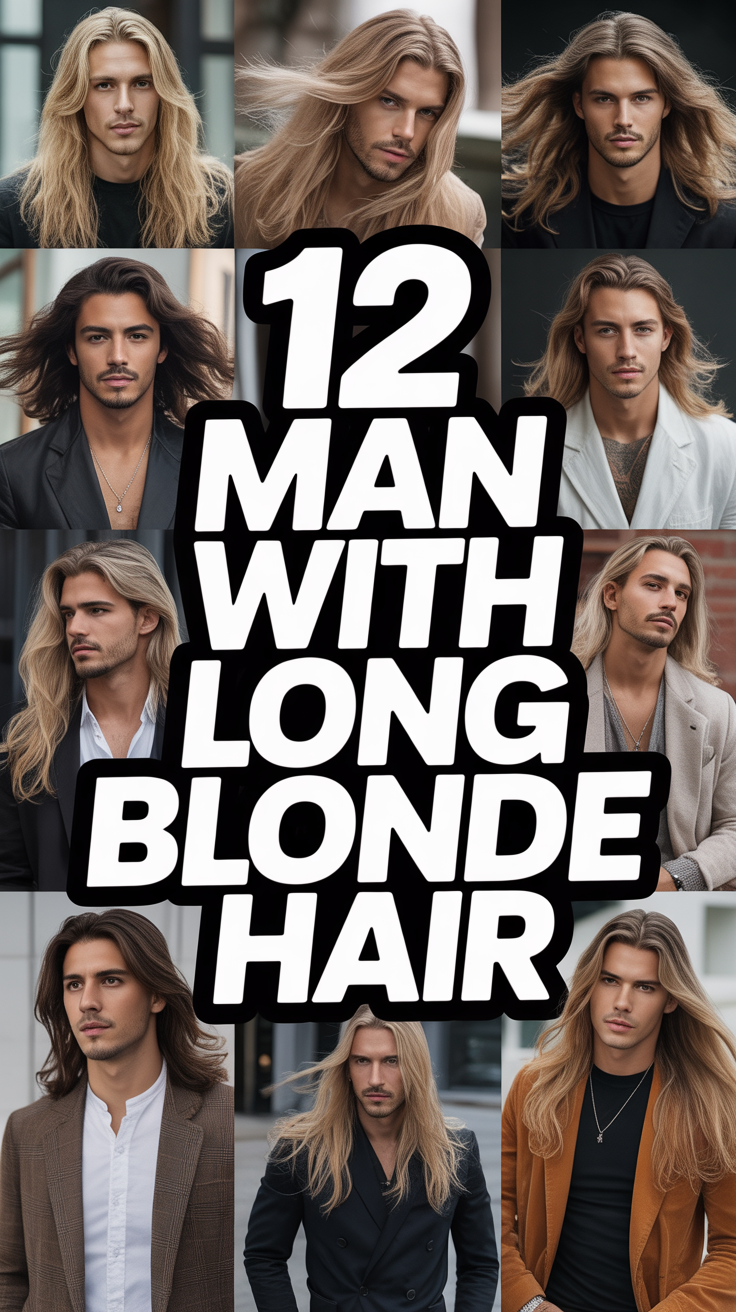 👱 12 Man With Long Blonde Hair