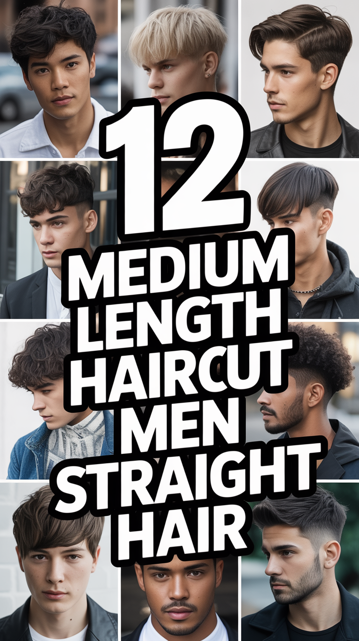 👨‍💻 12 Medium Length Haircut Men Straight Hair