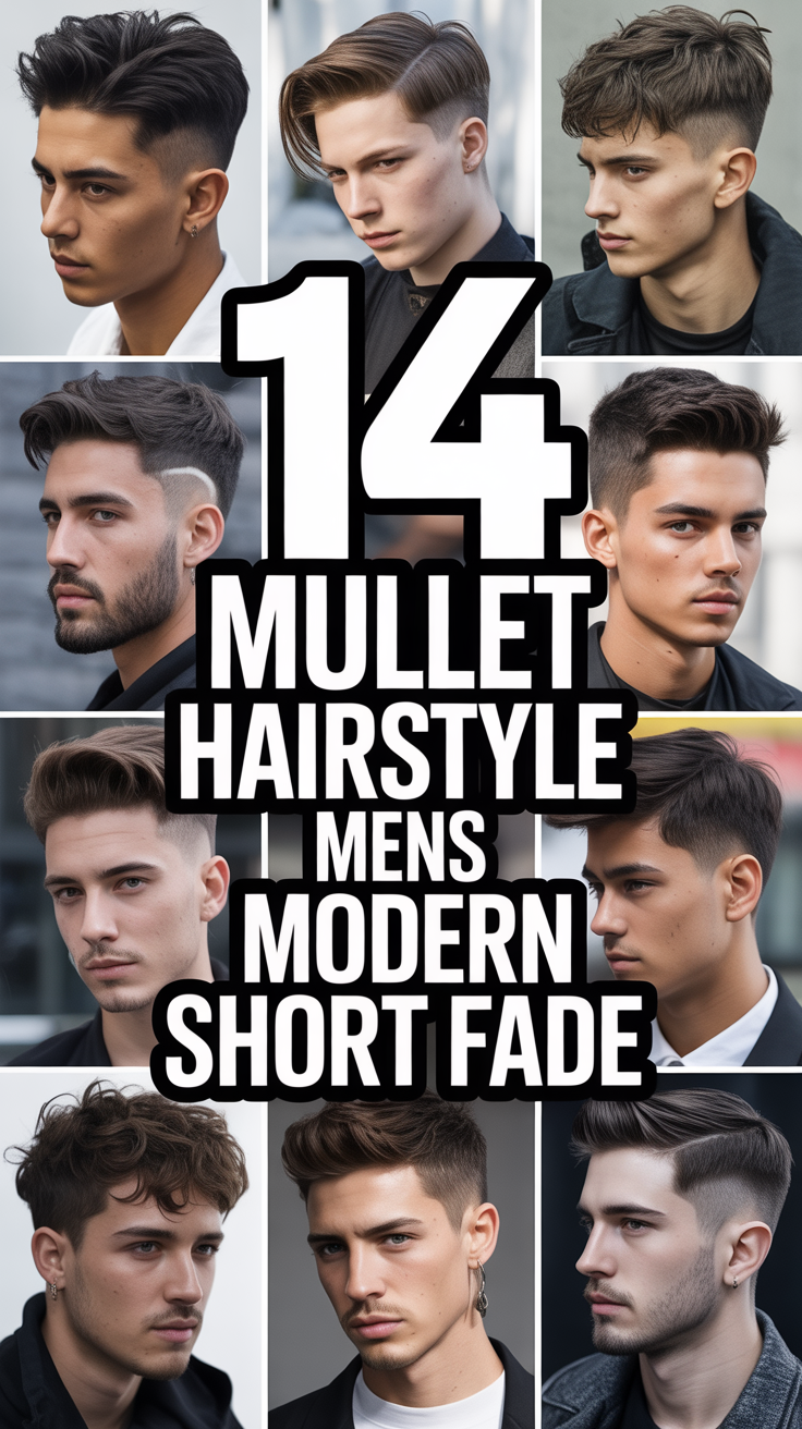 ✂️ 14 Mullet Hairstyle Mens Modern Short Fade