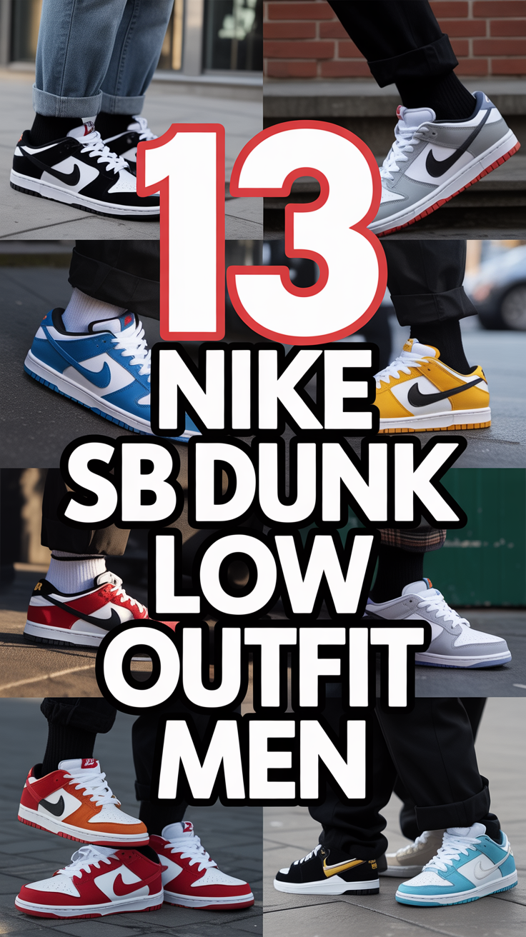 👟 13 Nike SB Dunk Low Outfit Men