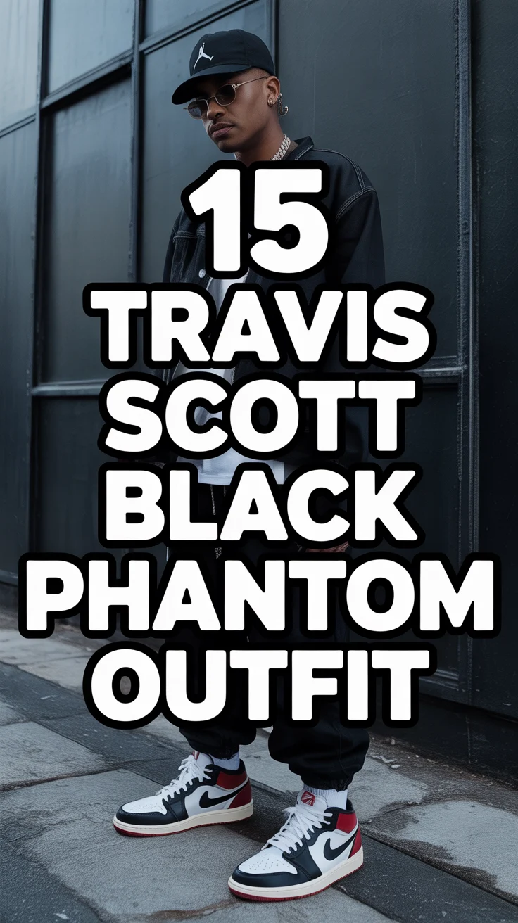 👻 15 Travis Scott Black Phantom Outfit