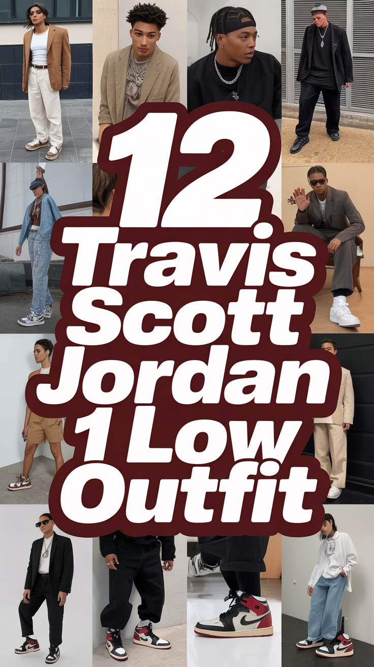 👟 12 Travis Scott Jordan 1 Low Outfit
