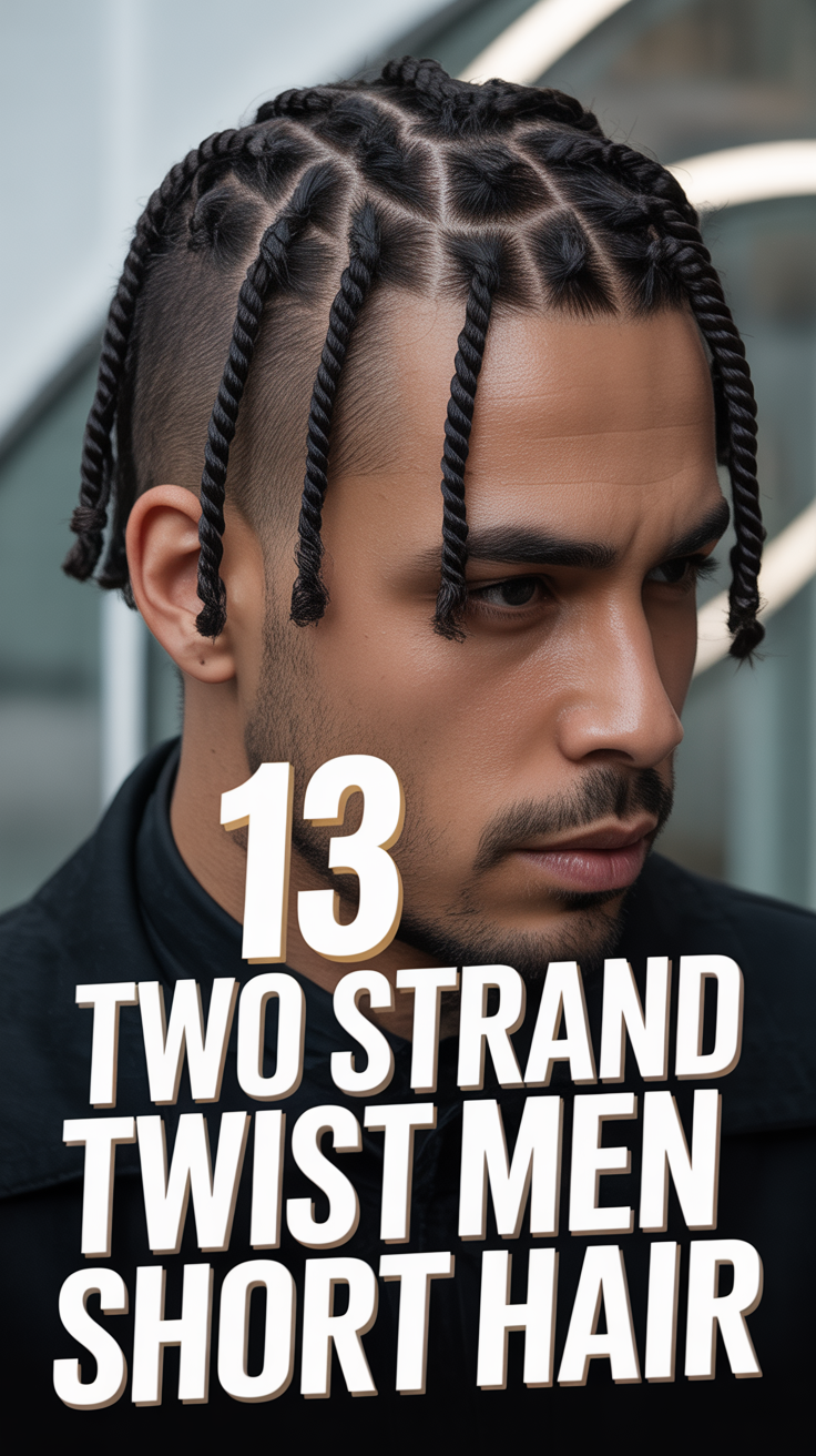 🌀 13 Two Strand Twist Men Short Hair