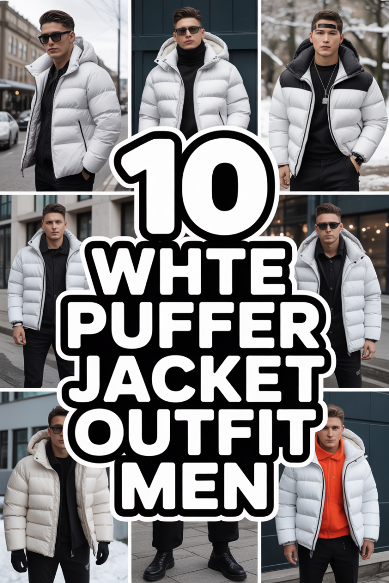 ❄️ 10 White Puffer Jacket Outfit Men