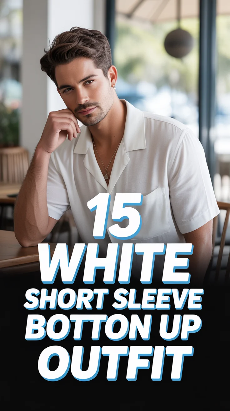 👕 15 White Short Sleeve Button Up Outfit