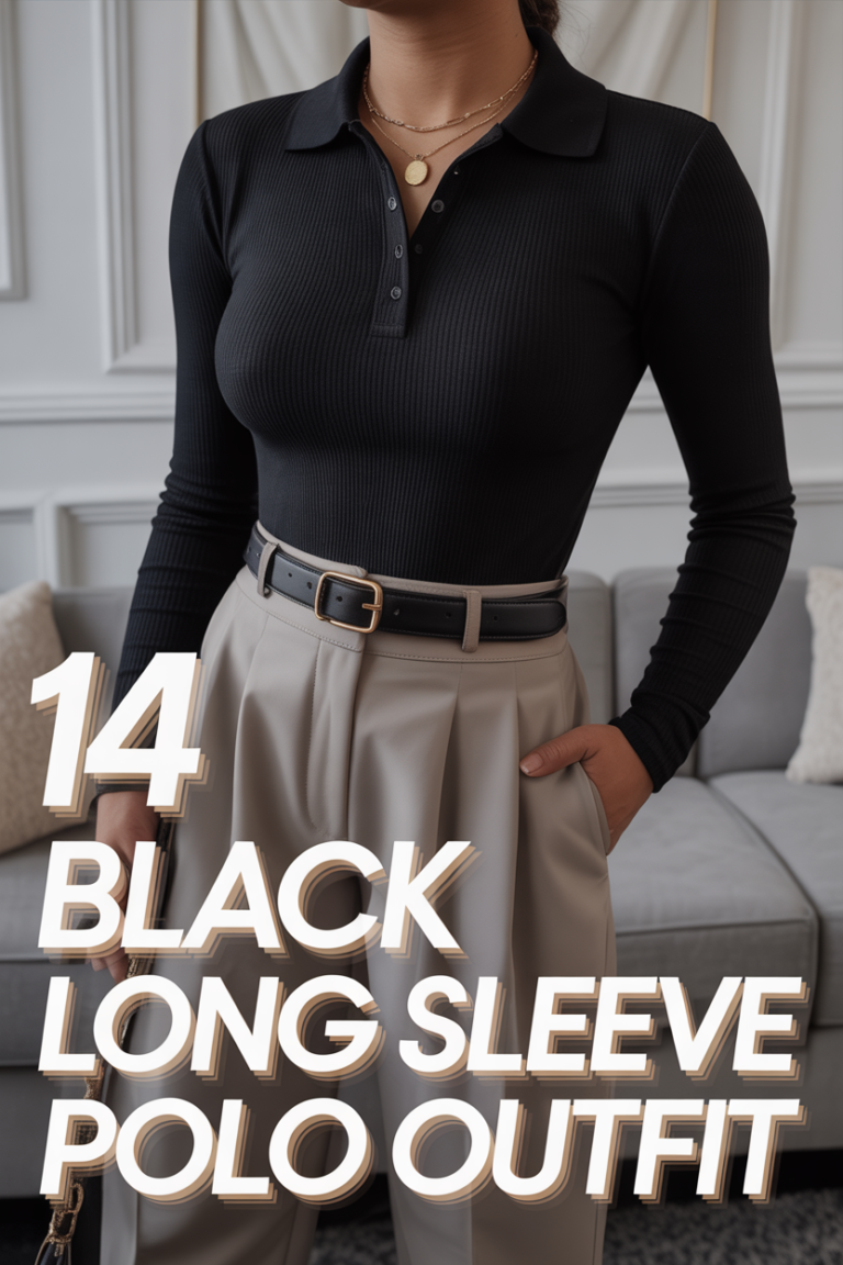 ✨ 14 Black Long Sleeve Polo Outfit