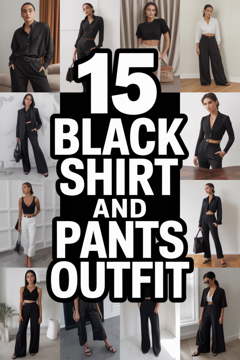 ⚫ 15 Black Shirt And Pants Outfit