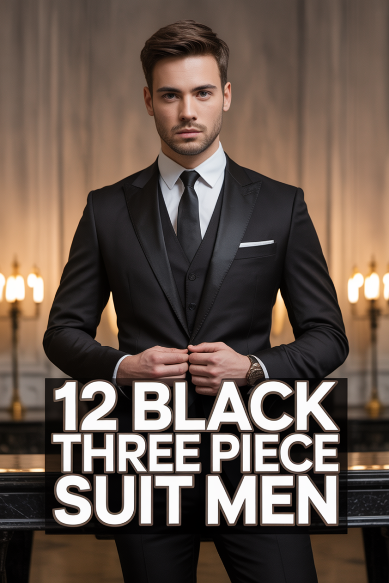 🕴️ 12 Black Three Piece Suit Men