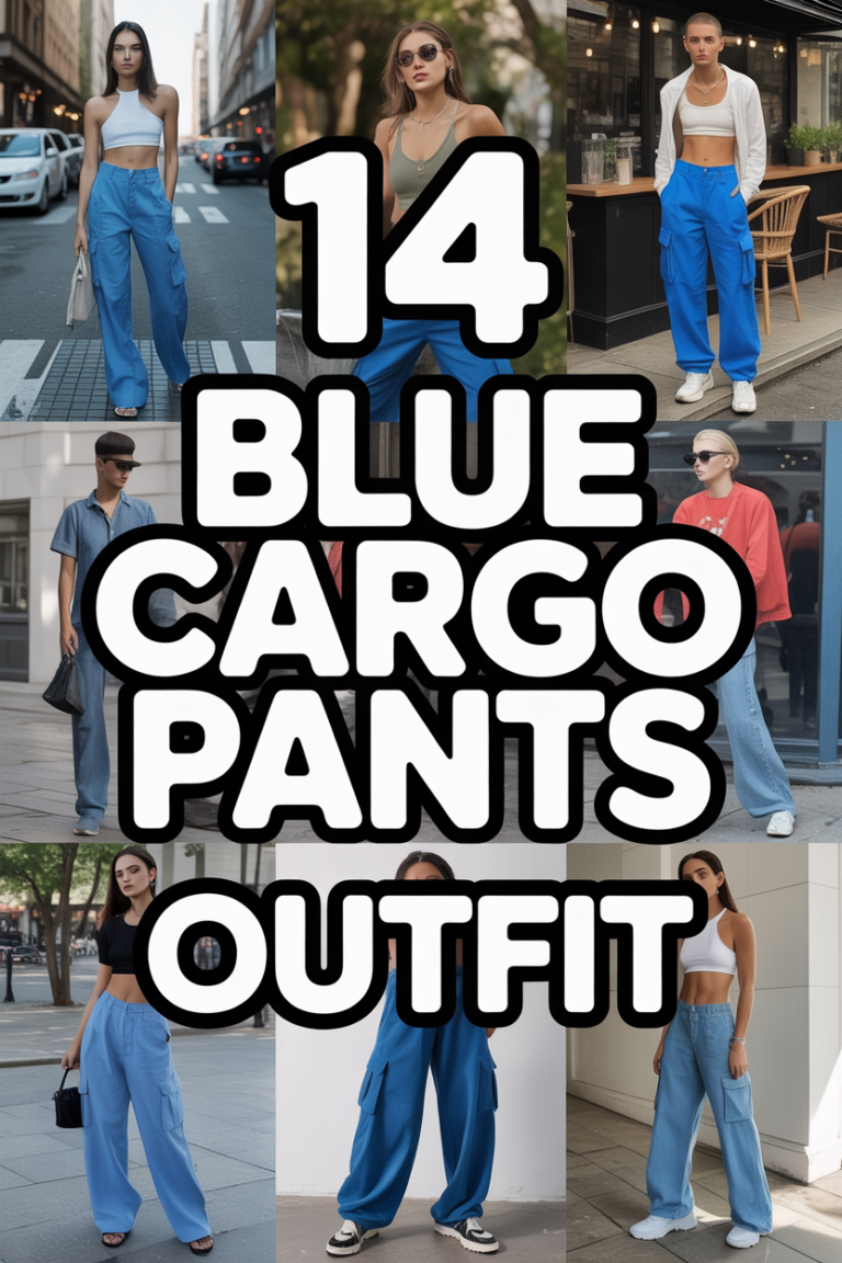 👖 14 Blue Cargo Pants Outfit