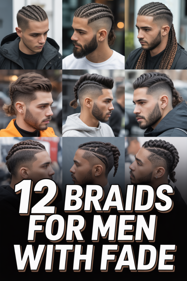 ✨ 12 Braids For Men With Fade