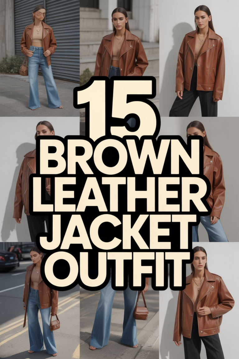 🧥 15 Brown Leather Jacket Outfit