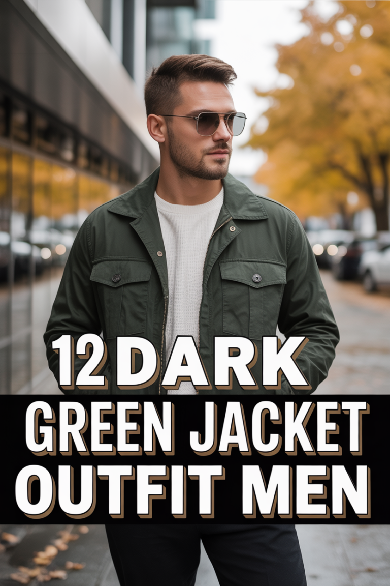 🌲 12 Dark Green Jacket Outfit Men