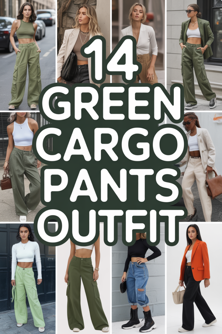 🌿 14 Green Cargo Pants Outfit