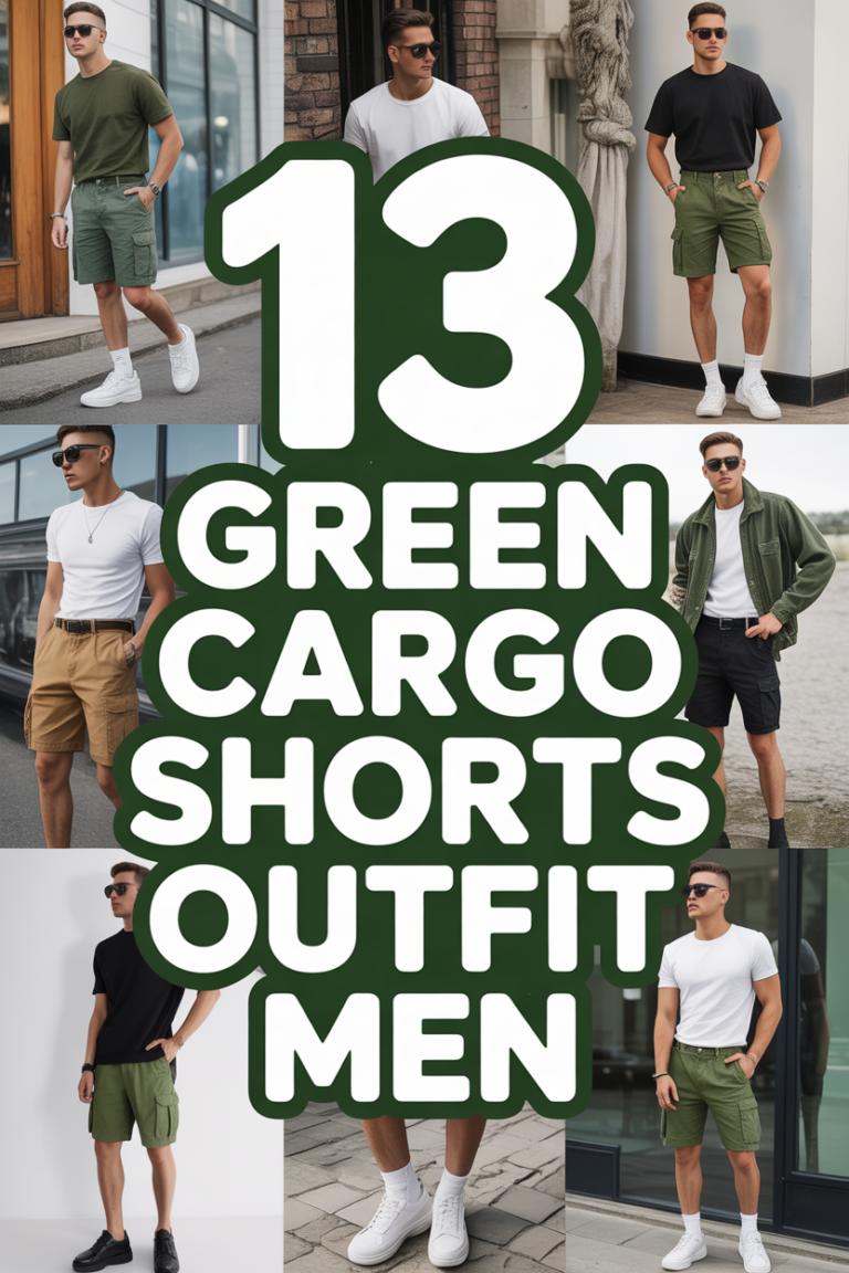 🌿 13 Green Cargo Shorts Outfit Men