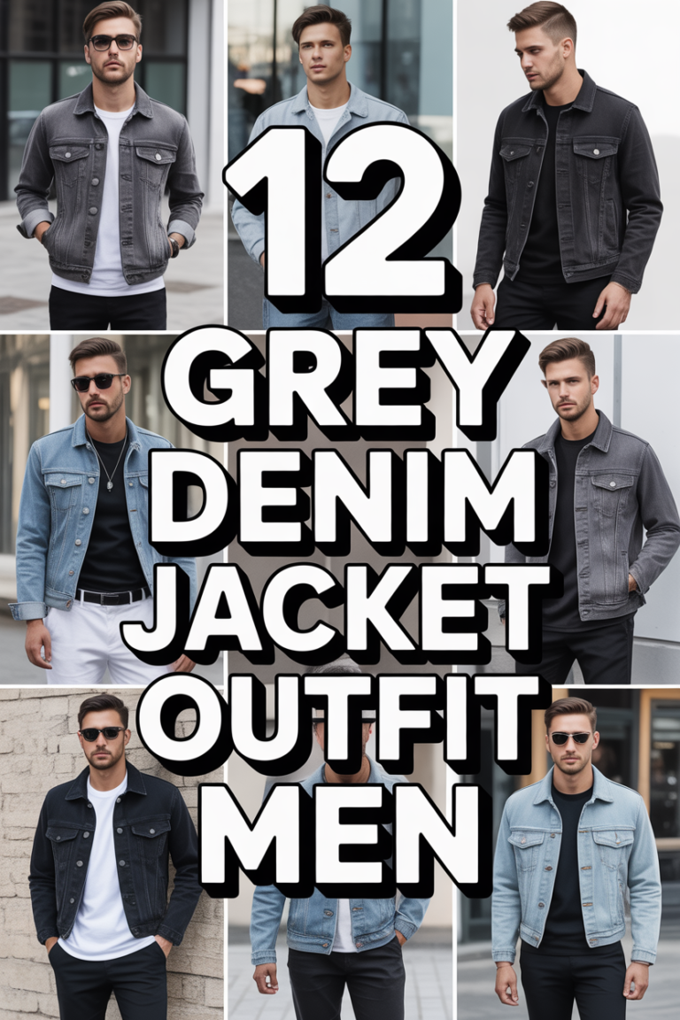 🧥 12 Grey Denim Jacket Outfit Men