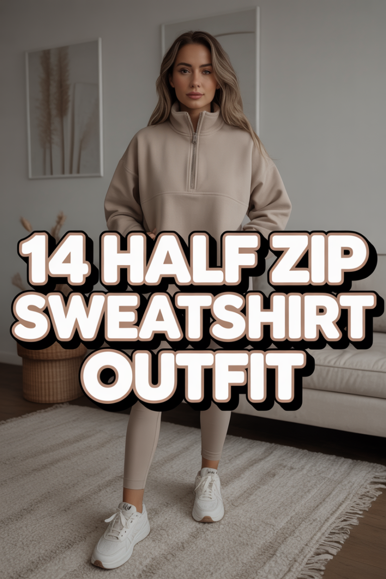 ☁️ 14 Half Zip Sweatshirt Outfit