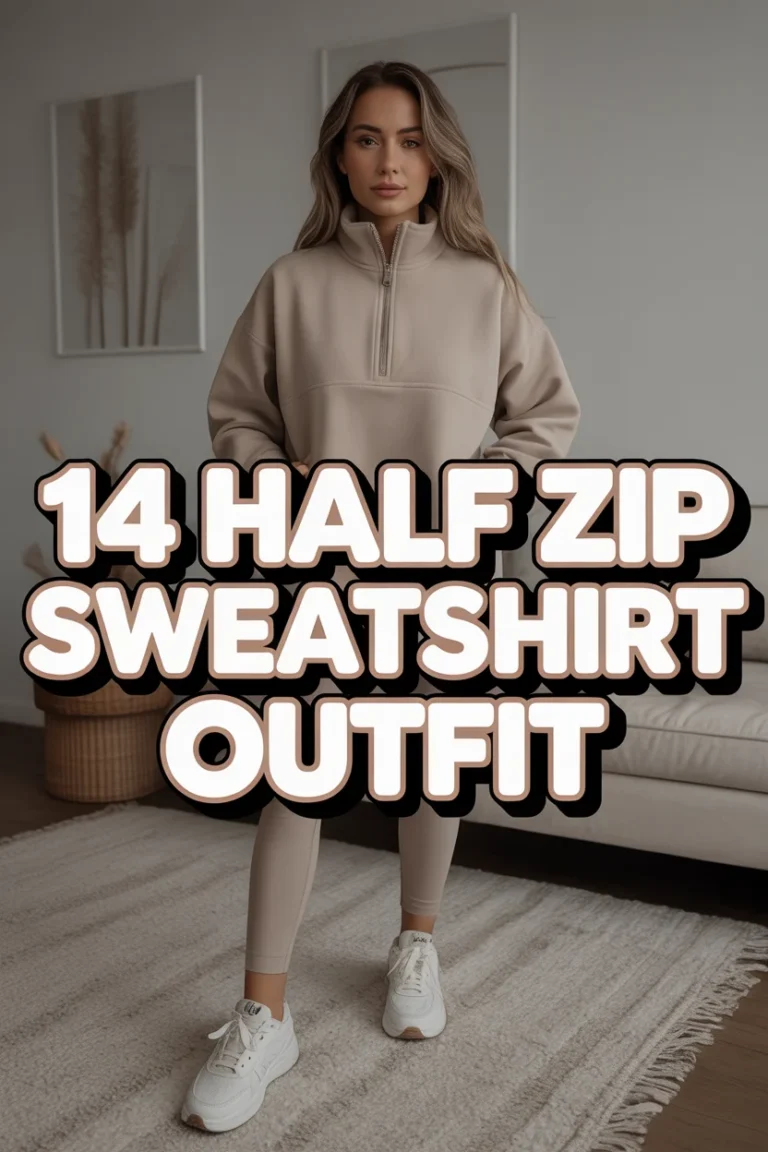 ☁️ 14 Half Zip Sweatshirt Outfit