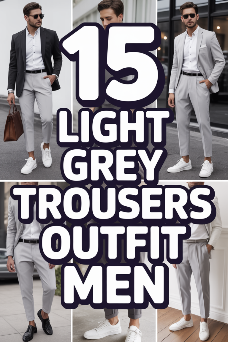 👖 15 Light Grey Trousers Outfit Men