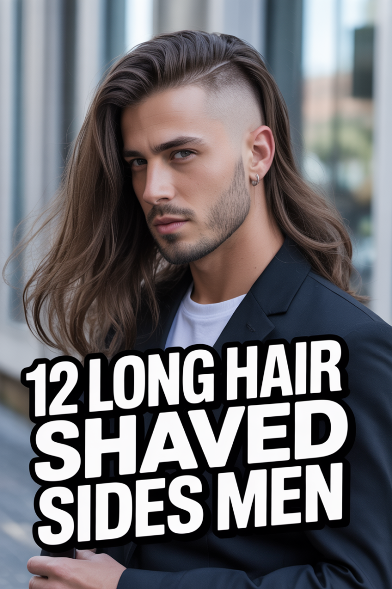 💇‍♂️ 12 Long Hair Shaved Sides Men