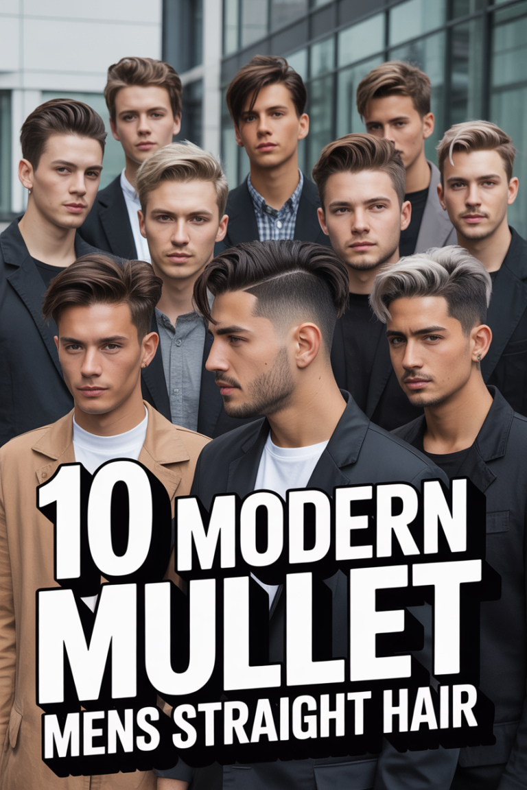 💇 10 Modern Mullet Mens Straight Hair