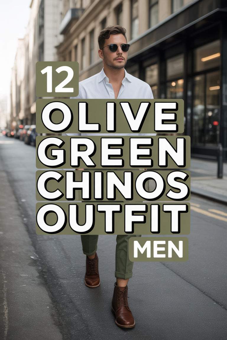 🫒 12 Olive Green Chinos Outfit Men