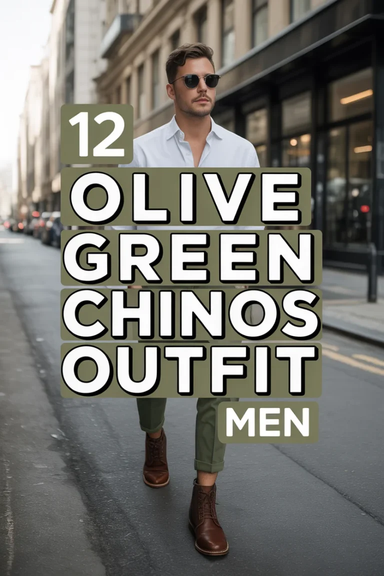 🫒 12 Olive Green Chinos Outfit Men