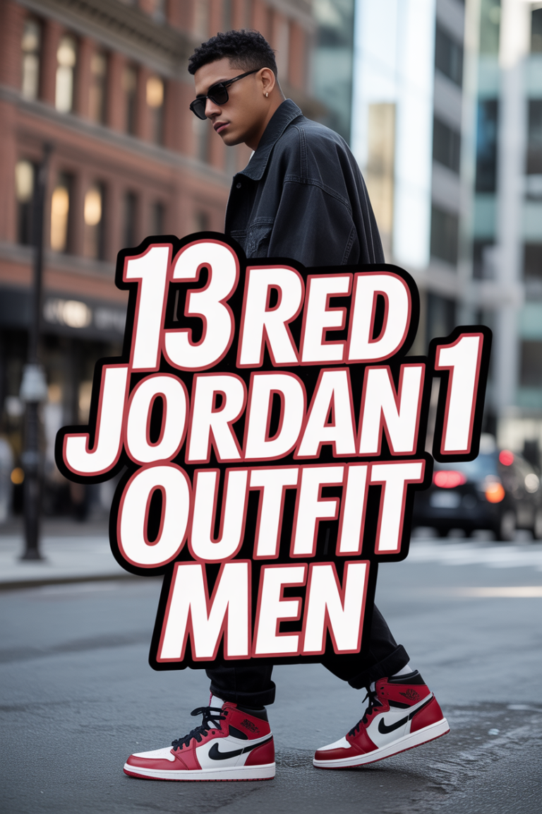 👟 13 Red Jordan 1 Outfit Men
