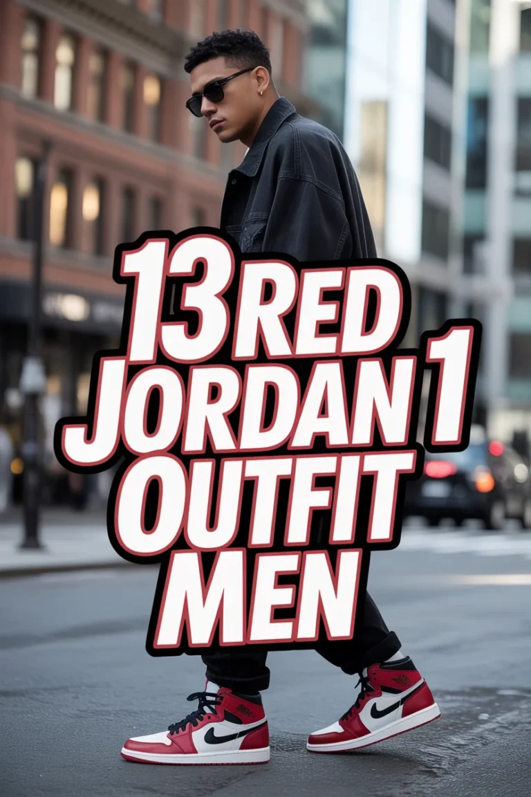 👟 13 Red Jordan 1 Outfit Men
