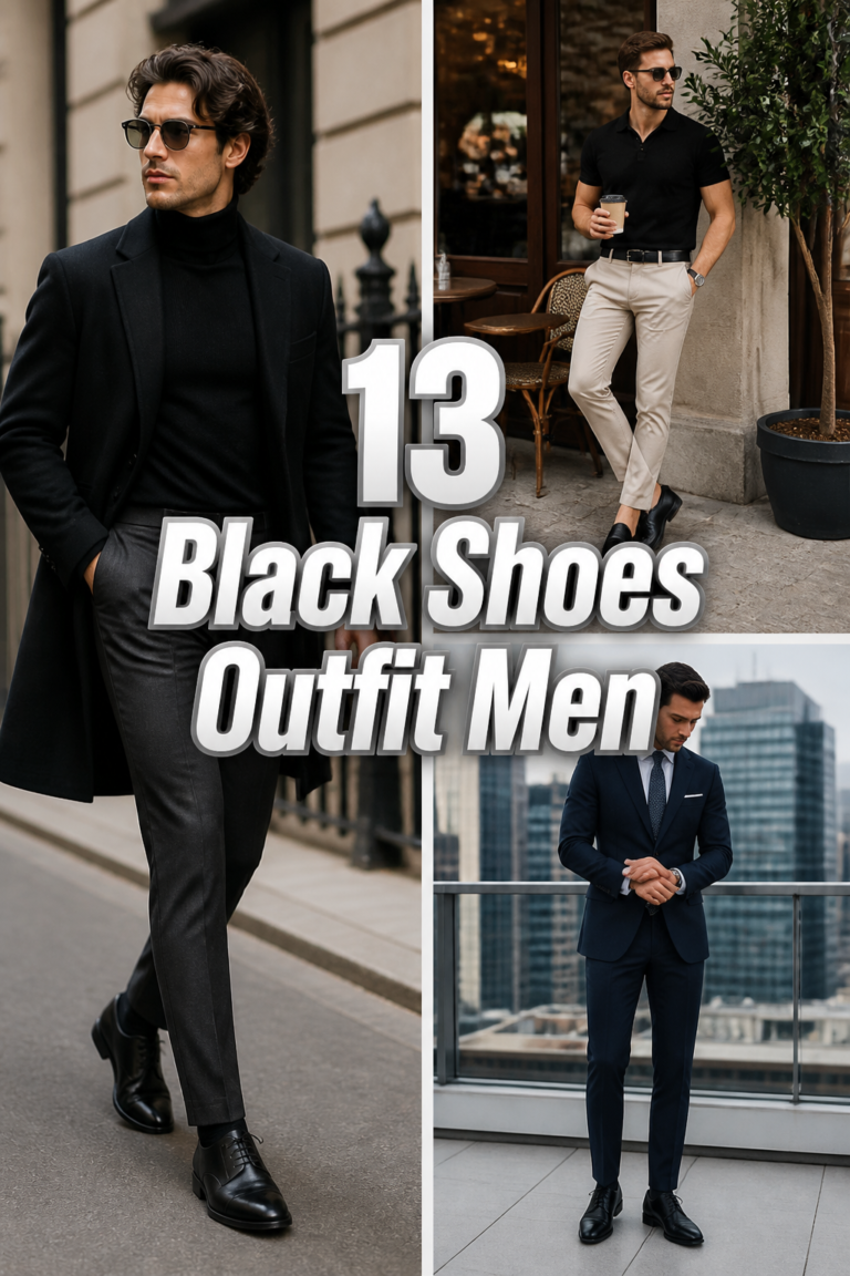 🔥 13 Black Shoes Outfit Men