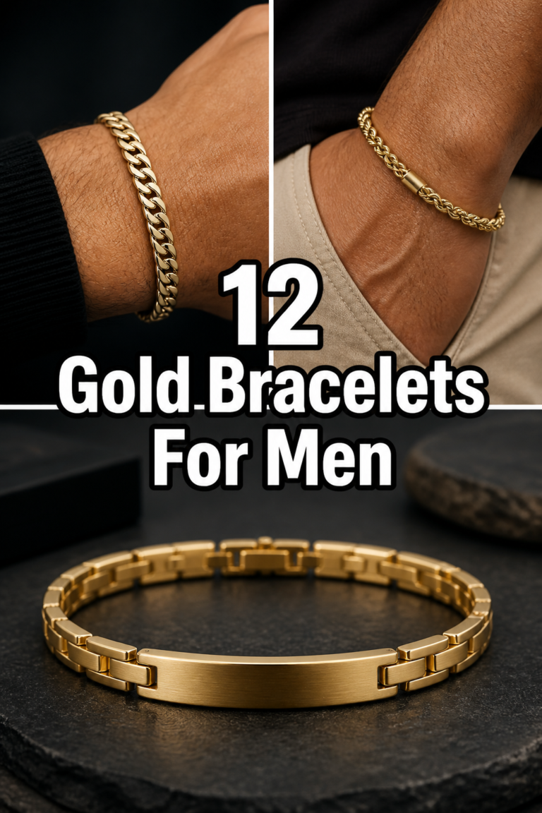💎 12 Gold Bracelets For Men